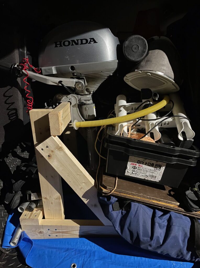 ホンダ2馬力BF2DHの船外機スタンドは自作可能？設計図を書いてみた 